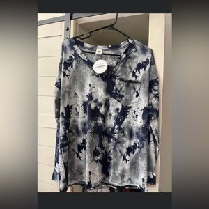 Sew in Love Brand navy tie dye shirt